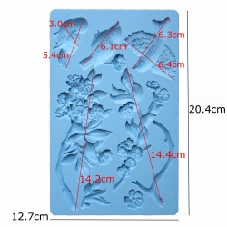Mold Silicone Birds on a Branch for Plaster Resin Porcelain Wax Soap C