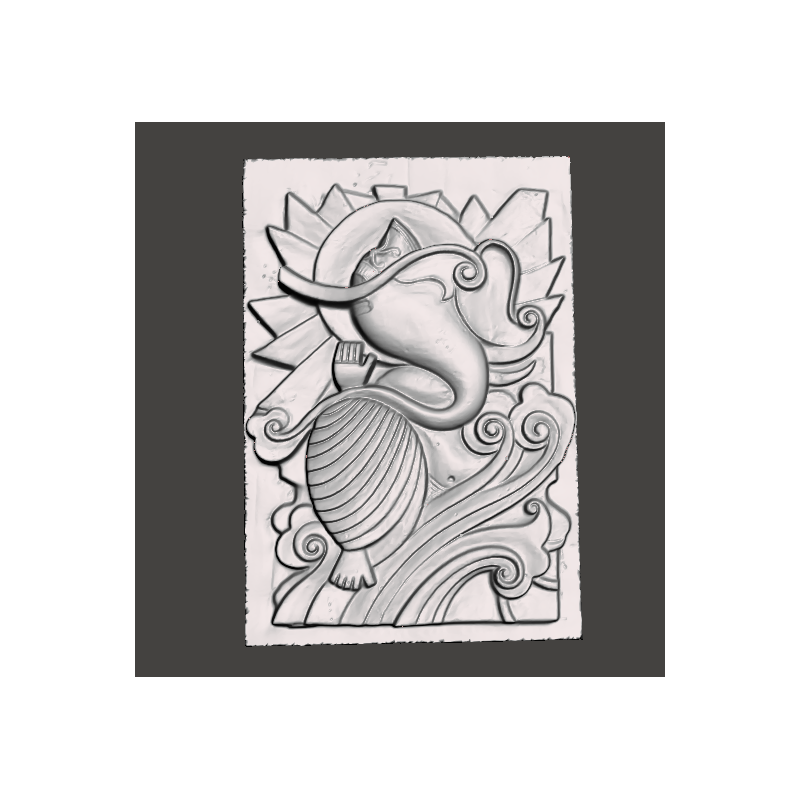 Make to order - Abstract ganesha ganapati engraving carving