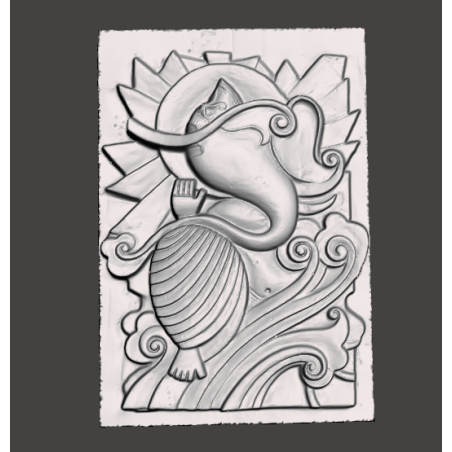 Make to order - Abstract ganesha ganapati engraving carving