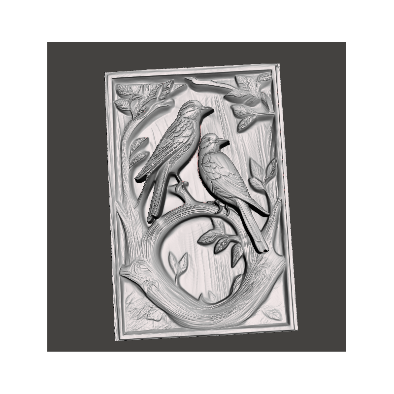 Make to order - Birds scenary carving