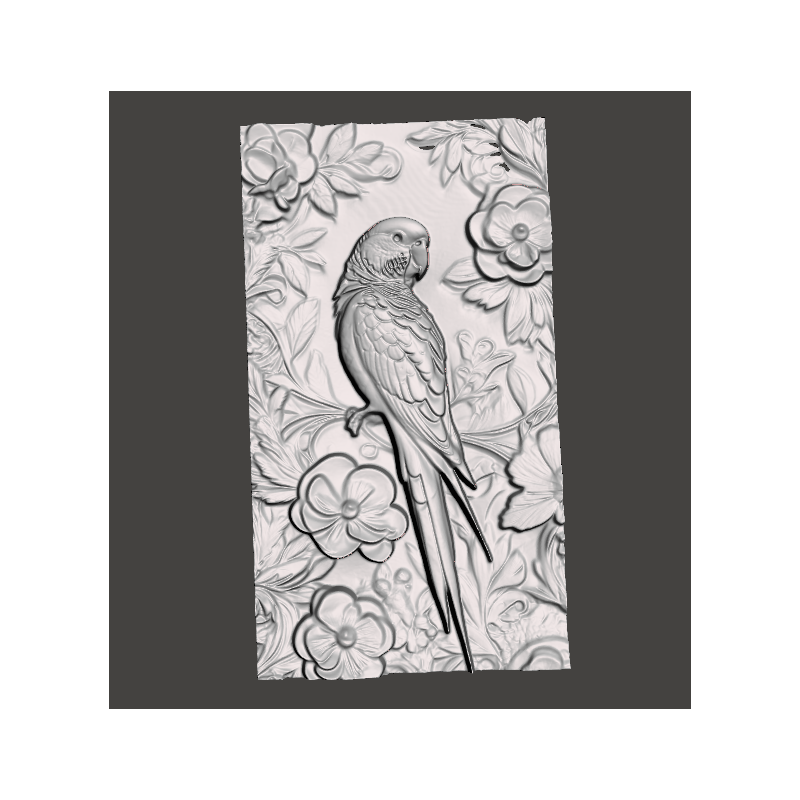 Make to order - Parrot carving engraving scenery Make to order - Parrot carving engraving scenery