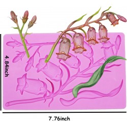 lily of valley floral flower pattern valley Reusable Silicone Mold