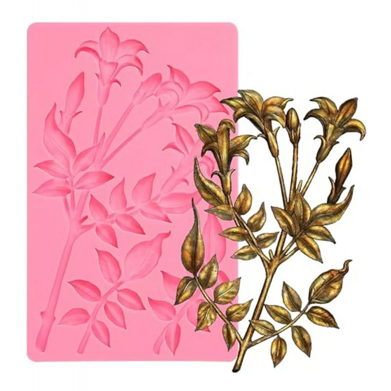 Floral flower pattern valley Reusable Silicone Mold