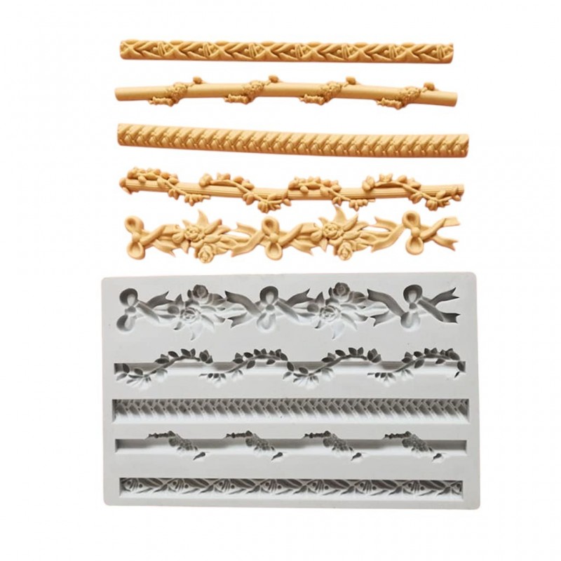 Border emboss embed frame pattern Reusable Silicone Mold