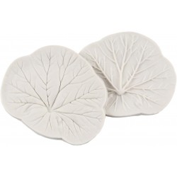 2 pcs Leaf pattern emboss and deboss Reusable Silicone Mold