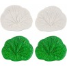 2 pcs Leaf pattern emboss and deboss Reusable Silicone Mold