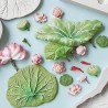 2 pcs Leaf pattern emboss and deboss Reusable Silicone Mold