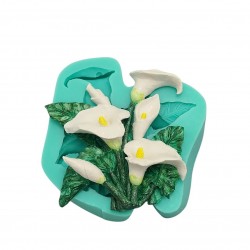Kala lily flower bunch floral design reusable silicone mold