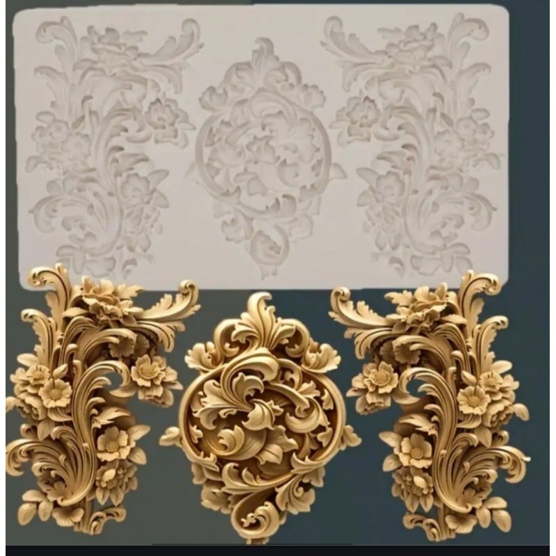 Emboss embed pattern Reusable Silicone Mold