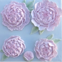Peony large flower floral design reusable silicone mold