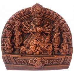Goddess Durga Idol with Family for Home Decor,