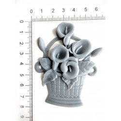 flower pot  frame pattern clay art silicone mold