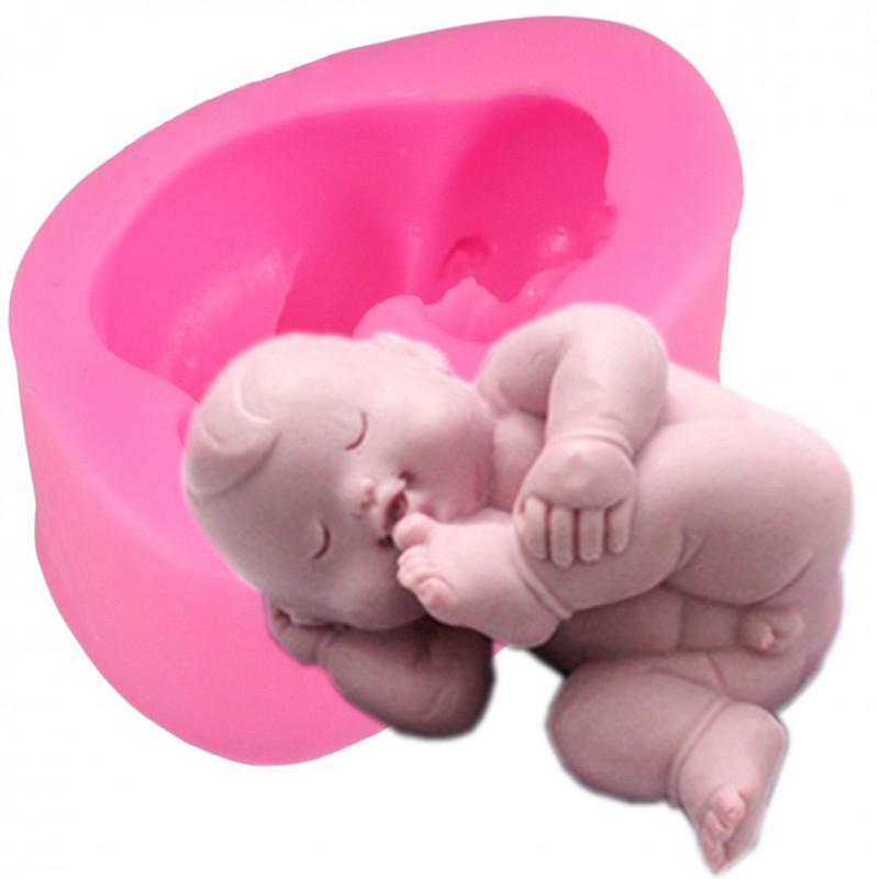 D Suck Toes Baby Cooking Tools Sleeping Baby Doll Silicone Cake Mold D Suck Toes Baby Cooking Tools Sleeping Baby Doll Silicone Cake Mold