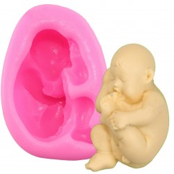 D Suck Toes Baby Cooking Tools  Sleeping Baby Doll Silicone Cake Mold