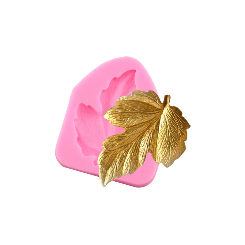 Leaves Shaped 3D Reverse Sugar Mold, Silicone DIY Art Mould