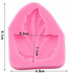 Leaves Shaped 3D Reverse Sugar Mold, Silicone DIY Art Mould