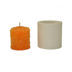 Rose Flower cylinder shape  candle mold/ plaster mold /Diy candle mold