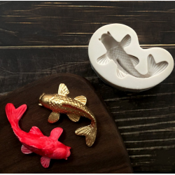 Small Size Koi Fish Fondant Mold Carp Fish Sugar Craft Silicone Mold f