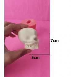 3D skull silicone mold, candle plaster silicone mold, cake mold,