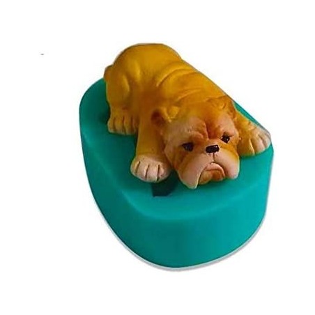 Mini Bulldog Silicone Mold Cake Decoration Tools Small Dogs Theme Fon