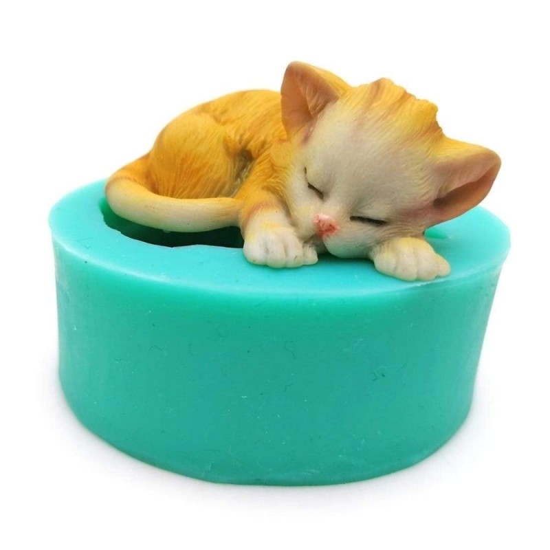 3D Kitten Silicone Mold - cat Cake Decoration, Fondant, Candle Mould, 3D Kitten Silicone Mold - cat Cake Decoration, Fondant, Candle Mould,