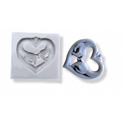 craftial curve_CC40_AMS_resin craft locket heart pattern frame silicon