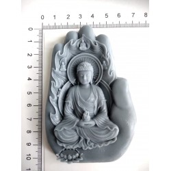 Palm Buddha Pattern frame Silicone Mold DIY Resin Cement Flexible and