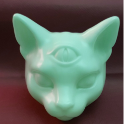 Mystical cat head 3D silicone mold, candle mold, soap mould, concrete,