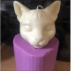 Mystical cat head 3D silicone mold, candle mold, soap mould, concrete,