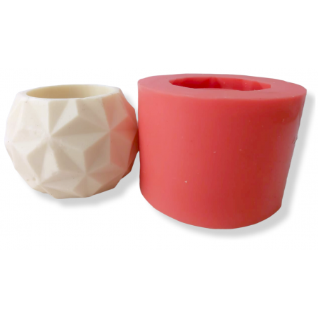 geometric planter pot hexagon shape silicone tealight candle mould  fl