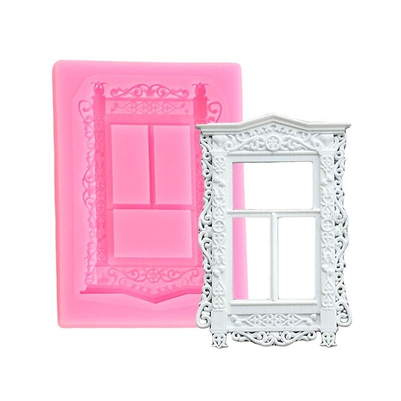 Sugarcraft Window Silicone Mold DIY Frame Cake Border Fondant Mold Cak