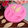 Craftial Curve _CC69_AFT_ Round Patti Tree Leaf Silicone Mould , Silic