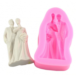 Valentine Wedding Couple Silicone Mold-Bride and Groom Mold-Fondant Ca
